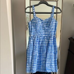 Lilly Pulitzer Blue and White Checkered Mini Dress